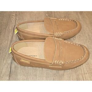 Rockport Boys Tan Leather Penny Loafers